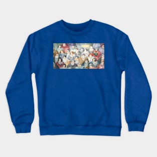 crowd people art Crewneck Sweatshirt